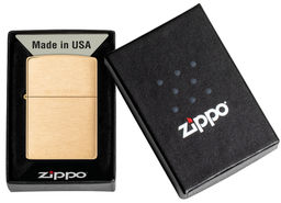 Зажигалка ZIPPO с покрытием матовая латунь | Brushed Brass 204  фото 6