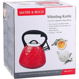 29777 Чайник мет 3 л пласт/руч со свист MB (х12) - Mayer&boch фото 4