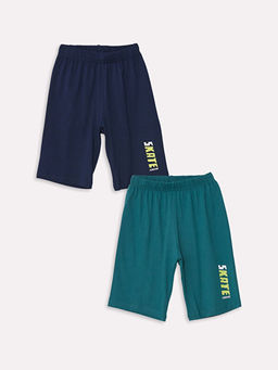 Beli Lastikli Bask?l? Erkek ?ocuk Pijama Alt 2li