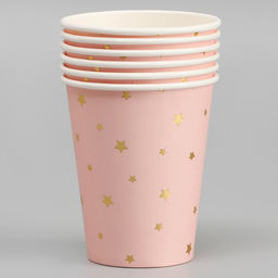Стаканы бумажные «Золотые звёздочки», 6 шт.