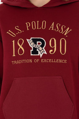Женский бордово-красный свитшот - U.s. polo assn фото 6