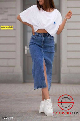 Джинсовая женская юбка - Fiona фото 2