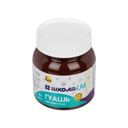 Краска гуашь Лео ШколаСад группа 4 в баночке LG-220 220 мл 4 шт. 701 коричневая/ brown