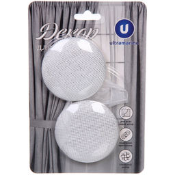 Цена за 4 шт. Подхват для штор на магните "Классика серебро" 5см S1886