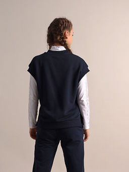 CRB wear / CWJG 63919-41 Жилет для девочки,темно-синий/Ex.Cherubino  фото 4