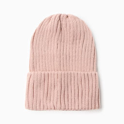 Шапка женская демисезонная А.Д010931, цвет пудра, р-р 52-56 - Simaland фото 3