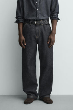 EMBROIDERED HEART DENIM CHINO TROUSERS - Zara фото 25