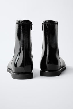 PATENT ANKLE BOOTS