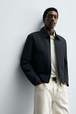 CROPPED FIT COTTON JACKET - Zara фото 5