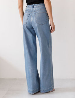 D54.219 Джинсы женские голубой-серебряный