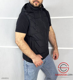 Жилетка мужская с капюшоном
