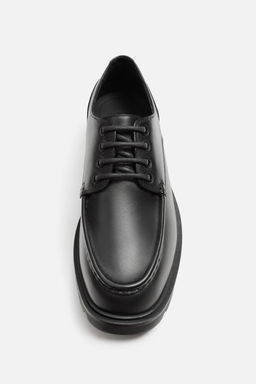 LEATHER SHOES WITH MOC TOE - Zara фото 7