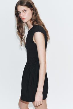 VESTIDO CORTO COMBINADO / Negro - Zara фото 3
