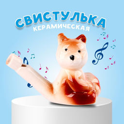 Цена за 2 шт. Свистулька керамическая «Мишка» 3.5×7.5×5 см