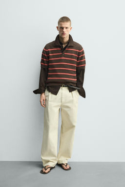 POLO PUNTO JACQUARD RAYAS / Marr?n