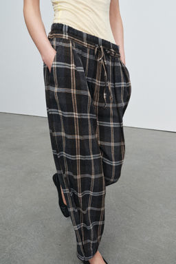 ZW COLLECTION CHECK TROUSERS - Zara фото 13
