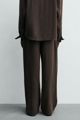 RELAXED FIT FLOWING TROUSERS - Zara фото 22