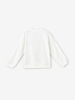 Bisiklet Yaka Uzun Kollu Bask?l? K?z ?ocuk Sweatshirt - Waikiki фото 2