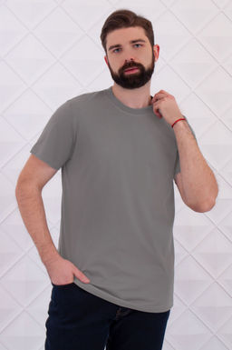 Арт. 61112/2 Футболка мужская однотонная 48-58 (6 шт) Цвет:серый - Идеал фото 3