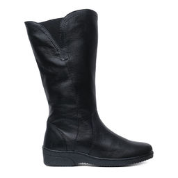 5B1371 Женские сапоги на танкетке нат.кожа нат.мех+шерсть ТЭП