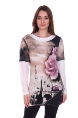 249 Туника "Сиреневая роза"