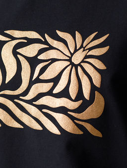 Футболка из премиального хлопка с авторским принтом - Vilatte фото 2