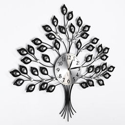 Часы настенные интерьерные «Древо жизни», серия: Ажур, бесшумные, плавный ход, 58×60 см, d=16 см, от батарейки 1хАА