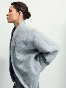 Куртка оверсайз из пальтовой ткани / Zarina  фото 2