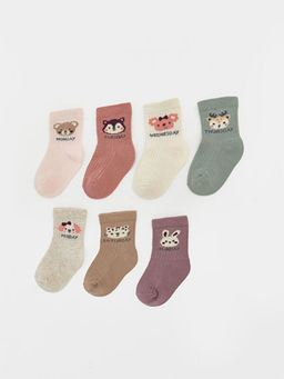 Desenli K?z Bebek Soket ?orap 7li