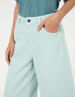 A__k Mavi Flare Cropped Kanvas Pantolon - Pierre cardin фото 6