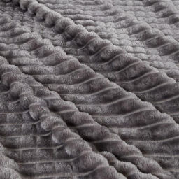 Плед Этель Клетка 180*200 см, цв.серый, корал-флис, 240гр/м2, 100% полиэстер  фото 2