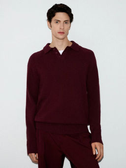 Джемпер из хлопка с отложным воротником / Zarina фото 4