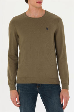 U. S. Polo Assn Мужской базовый свитер цвета хаки - U.s. polo assn фото 6