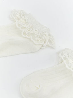 Dantel Detayl? K?z Bebek Patik ?orap 2li