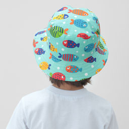 Панама детская KAFTAN «Рыбки», размер 48, голубая