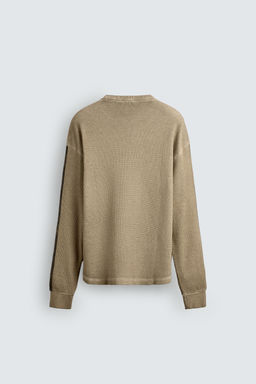 PRINTED WAFFLE-KNIT SWEATSHIRT - Zara фото 9