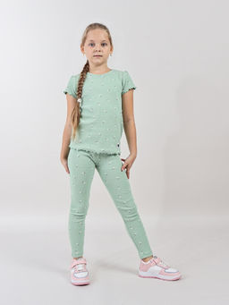 CRB wear / CWKG 70517-37 Брюки модель легинсы для девочки,зеленый