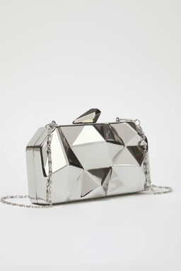 Metalik Alt?n Uc Boyutlu Abiye Kad?n S?k Mini Boy Clutch El Cantas? TAKSS25OC00064 - Trendyolmilla фото 8