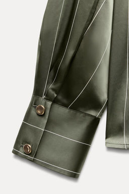 STRIPED SATIN SHIRT - Zara фото 15