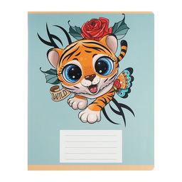 Набор тетрадей 12 листов в клетку Calligrata «Тигрёнок», обложка мелованный картон, МИКС, 10 шт.