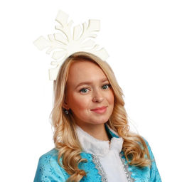 Ободок новогодний карнавальный Снежинка