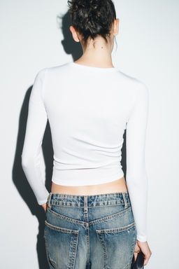 LONG SLEEVE T-SHIRT - Zara фото 10