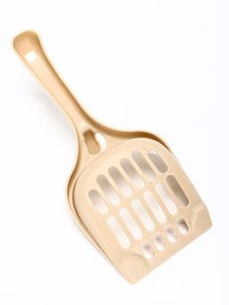 Лоток для кошек "Фур-Мур", 48×35.5 см, с высоким бортом, с совком, покрытие Soft-touch, цвет капучино