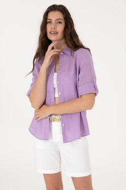 Kad_n Lila Uzun Kollu G_mlek Sepette S_rpriz _ndirim