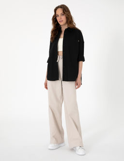 Siyah Oversize Uzun Kollu G_mlek - Pierre cardin фото 4