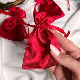 Мешочек: Атлас красный (3 шт)