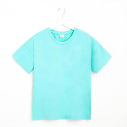 Футболка женская MINAKU REGULAR FIT, голубая, размер 42