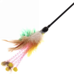 Цена за 6 шт. Игрушка для кошки на палочке "Пушистик" 60см