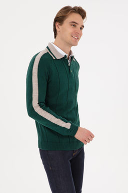 Erkek Regular Fit Polo Yaka Koyu Ye_il Kazak - U.s. polo assn фото 3