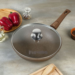 Сковорода 26см АП Гранит brown со съемной ручкой и стеклянной крышкой арт.С026806 - Мечта фото 3